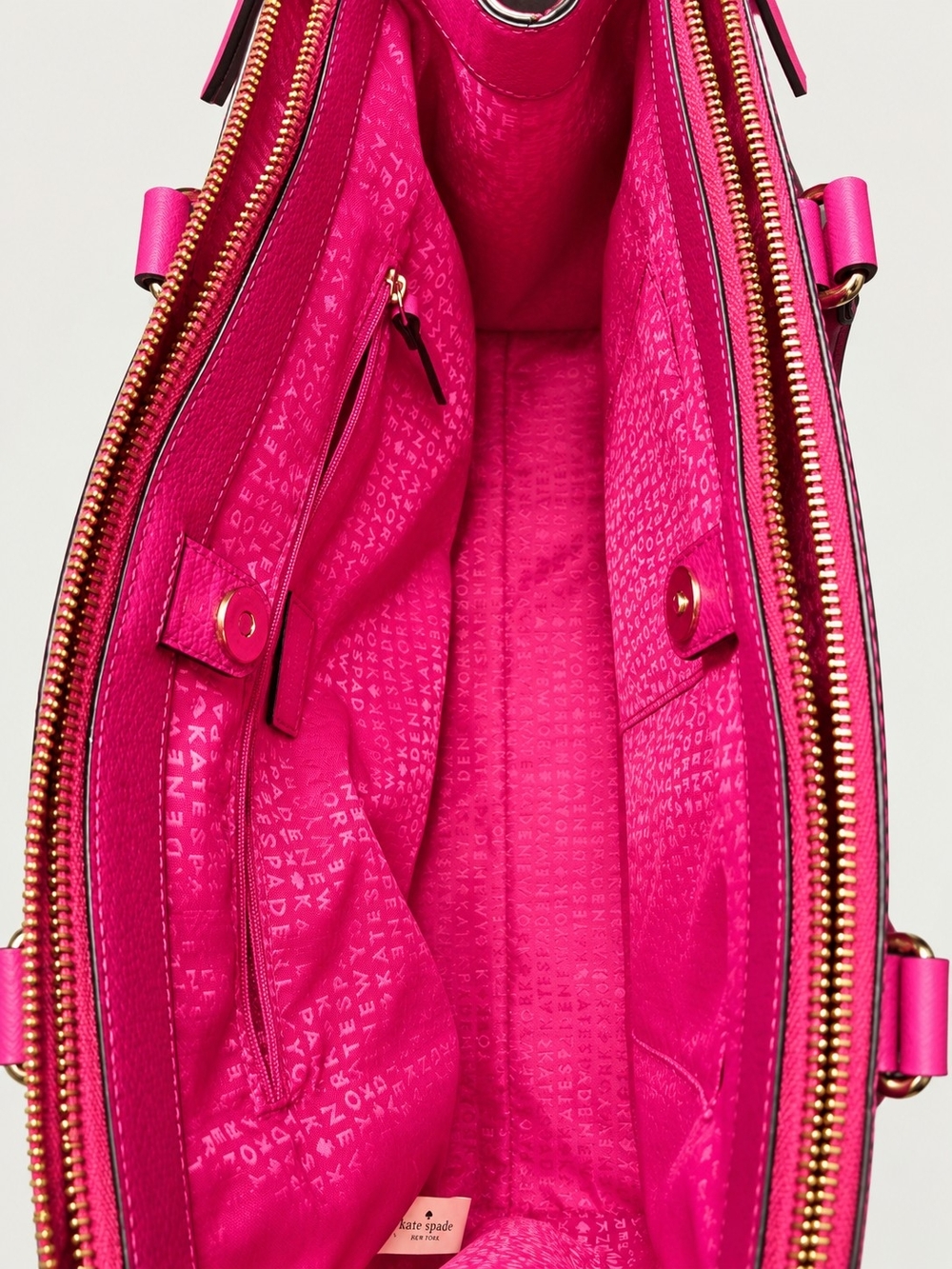 Kate Spade New York Hot Pink Leather Triple Compartment Satchel - Picture 11 of 15